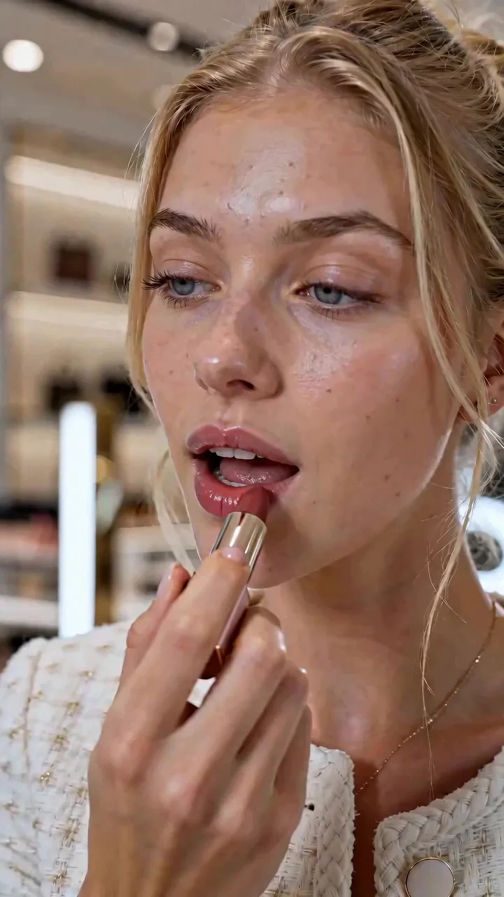 Influencer lipstick recommendation ads