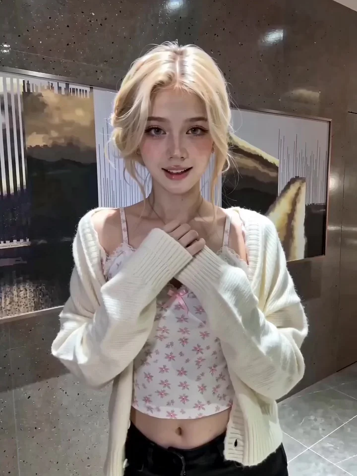 Cute Girl Gesture Dance