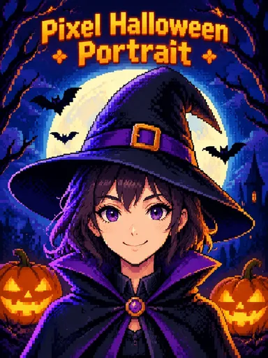 Pixel Halloween Portrait