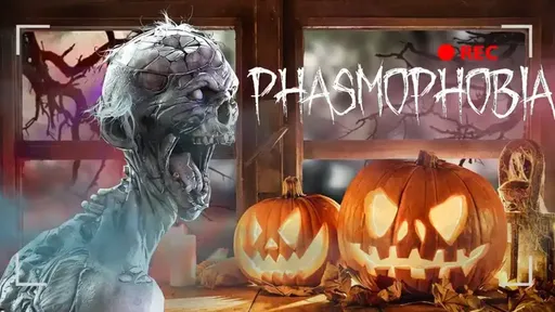 A close up of a halloween scene with a creepy looking person