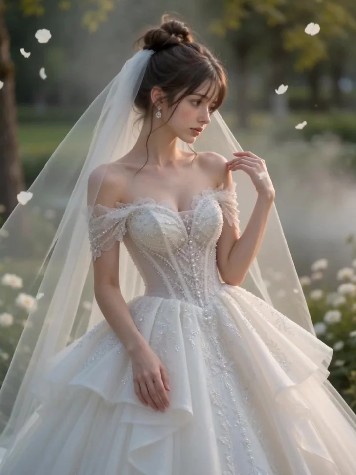 When you put on the wedding dress