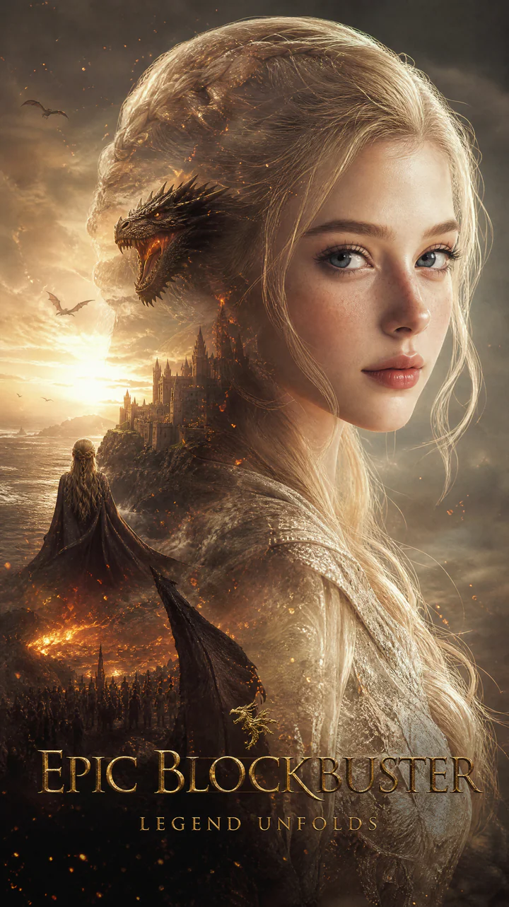 Epic cinematic style portrait poster